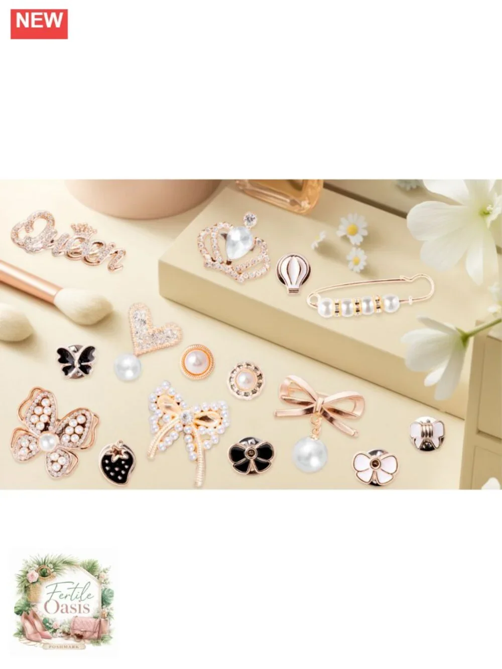 80pc Junk Socks Charms Kit DIY Brooches Pins Shoe Charms Jewelry Making